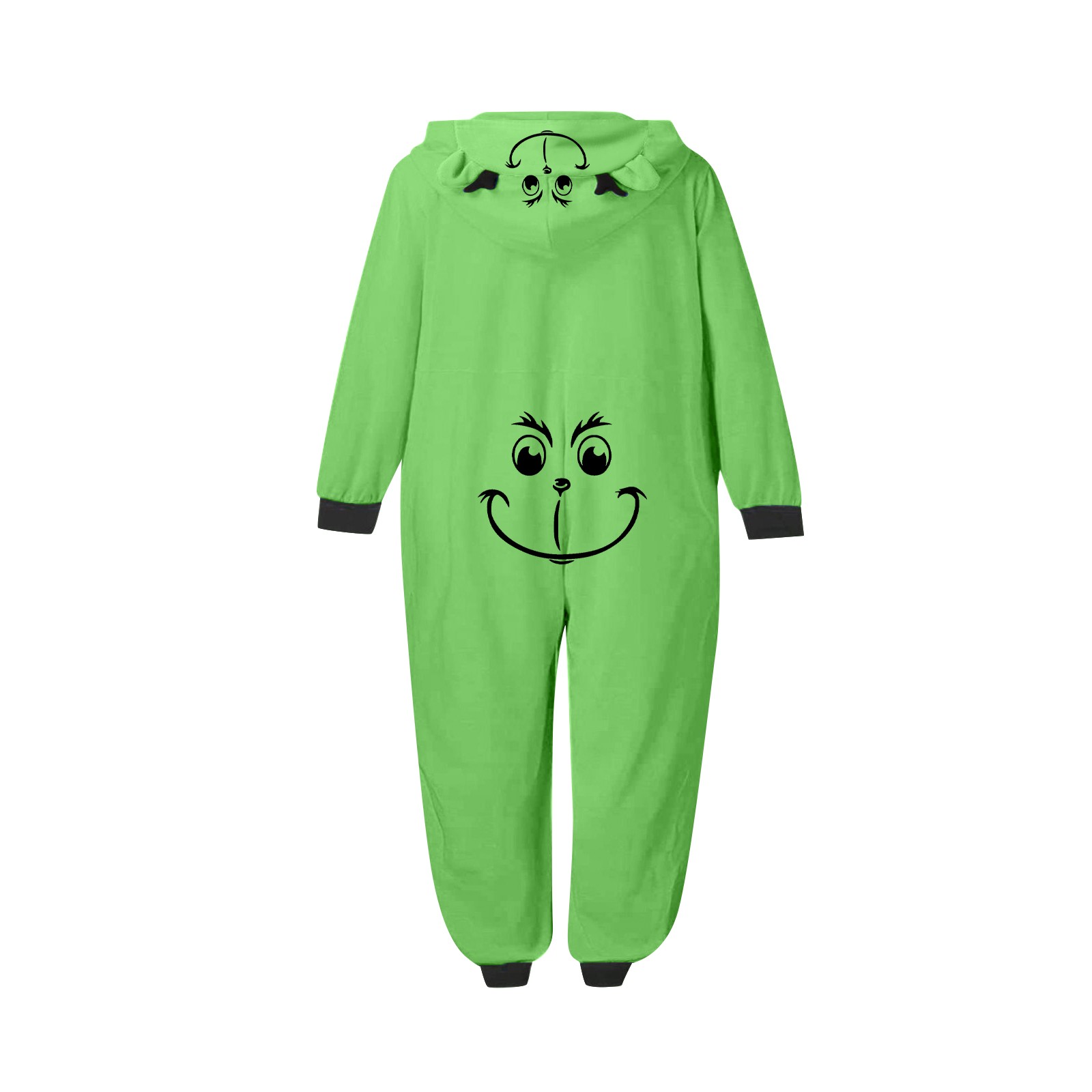 Combinaison Pyjama The Grinch Pour Adulte Et Enfant - Grenouillère Polaire Avec Capuche Bonnet De Noël - Cadeau Drôle Pour Fêtes - 11