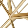 thumbnail image 5 of DecMode 16" x 28" Gold Metal Geometric Accent Table with Mirrored Glass Top, 1-Piece, 5 of 12