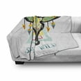 thumbnail image 3 of Longhorn Soft Flannel Fleece Throw Blanket, Vivid Bohemian Style Graphic with Ornaments and Stay Wild Typography, Cozy Plush for Indoor and Outdoor Use, 60" x 80", Multicolor, by Ambesonne, 3 of 6
