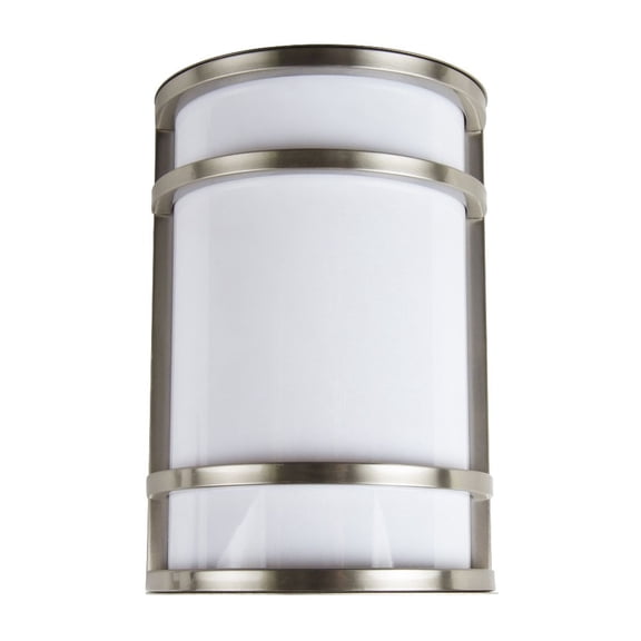 F9983-53-Sunset Lighting-9.88 Inch 18W LED Wall Sconce Satin Nickel Finish with White Glass