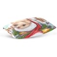 thumbnail image 5 of Watercolor Christmas Puppy Velvet Oblong Lumbar Plush Throw Pillow Cover/Shams Cushion Case 20x36in Decorative Invisible Zipper Design for Couch Sofa Pillowcase Only, 5 of 7