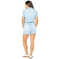 thumbnail image 3 of Celebrity Pink Juniors Zip Front Denim Romper, Sizes XS-XXXL, 3 of 5