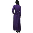 thumbnail image 6 of Bimba Women's Long Sleeve Maxi Mandarin Collar Plain Jilbab Dress With Pockets, 6 of 6