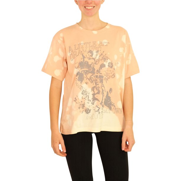 Camiseta gráfica A Little Bit Dramatic de Elevenparis para mujer rosa polvorienta M