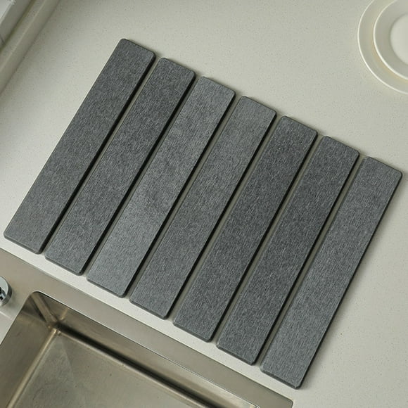 Drain Rack Category Diatomaceous Earth Tableware Drying Mat Foldable Dish Drain Mat for Kitchen and Bathroom – Absorbent Multifunctional Countertop Mat