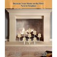 thumbnail image 3 of SHIQI-Fireplace Candle Holder Candelabra Stand, White, 3 of 4