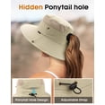 thumbnail image 3 of Gorro FURTALK para el sol con orificio para cola de caballo, protección UV, 3 of 6