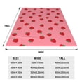 thumbnail image 3 of Honeii Strawberries Print Fleece Blanket - Throw Blanket for Bed, Sofa, Couch, Camping, and Travel , Microplush Ultra Soft Warm Blanket-40"x30", 3 of 7