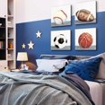 thumbnail image 6 of Sports Decor Rustic Sports Themed Boys Room Decor Basketball Football Wall Art Kids Bedroom Baseball Soccer Picture Vintage Balls Painting Baby Nursery Room Canvas Poster Home Decorations 16x16" 4 Pcs, 6 of 6