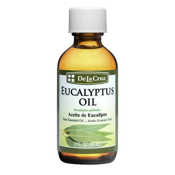 De La Cruz Eucalyptus Essential Oil, 100% Pure for Aromatherapy Diffuser, 2 fl oz