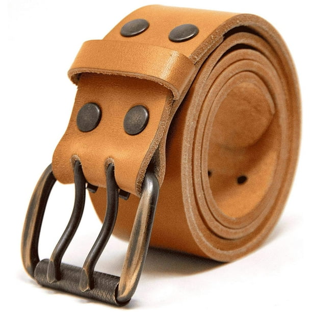 Logical Leather Men's Work Belt Heavy Duty Genuine Full Grain Leather