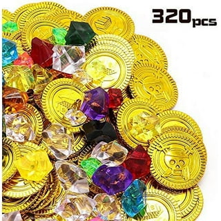  RICHNESS Pirate Treasure Jewels Jumbo Bling Diamonds  Multi-Colored Treasure for Pirate Party Pack of 80pcs : Toys & Games