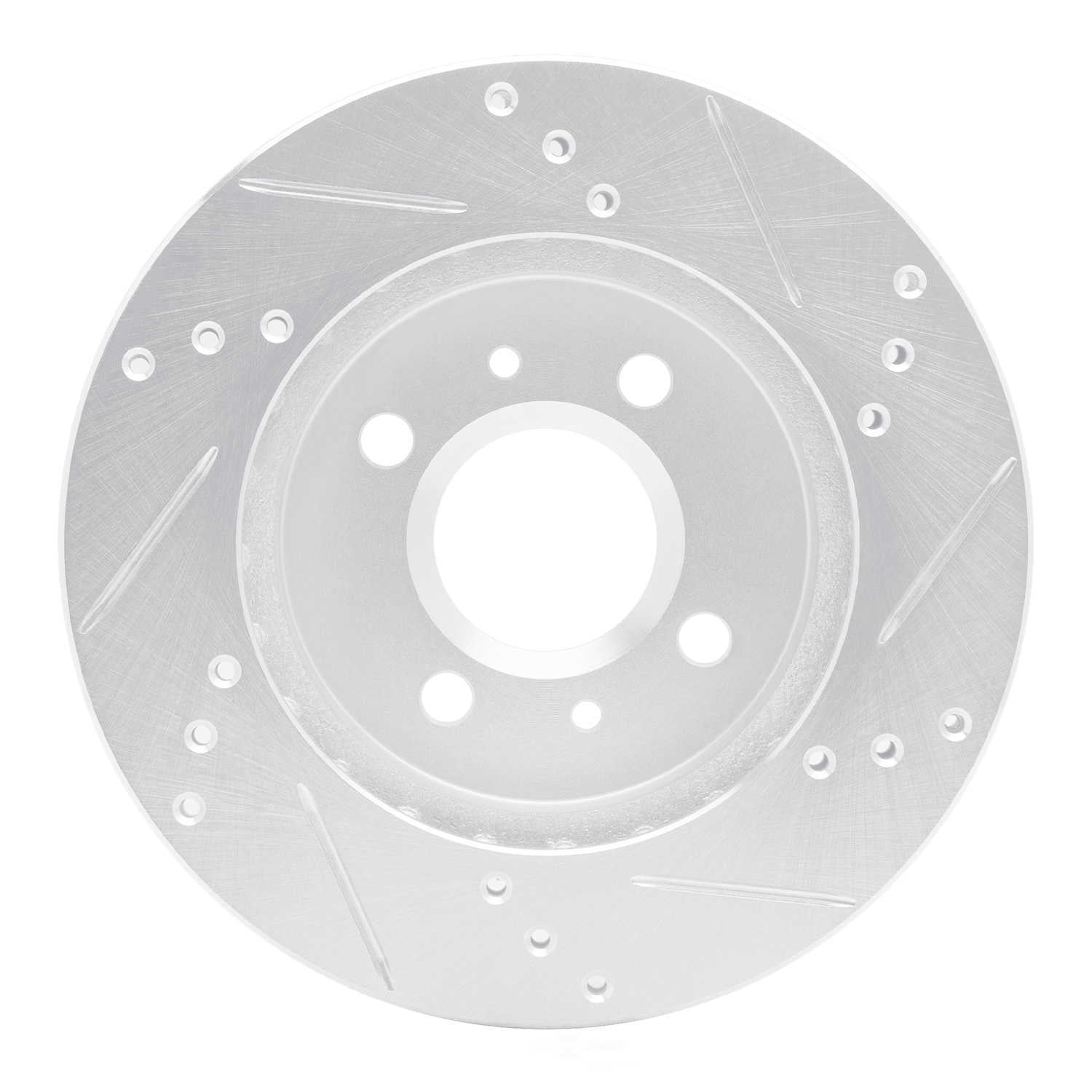 Dynamic Friction Company 631-53001L DFC Brake Rotor - Drilled And Slotted - Silver