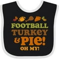 thumbnail image 3 of Inktastic Football Turkey and Pie Girls Baby Bib, 3 of 4