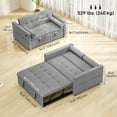 thumbnail image 3 of HOMCOM Canapé-Lit, Divan-Lit Escamotable avec USB‐A+C, Revêtement en Lin, 3 of 10