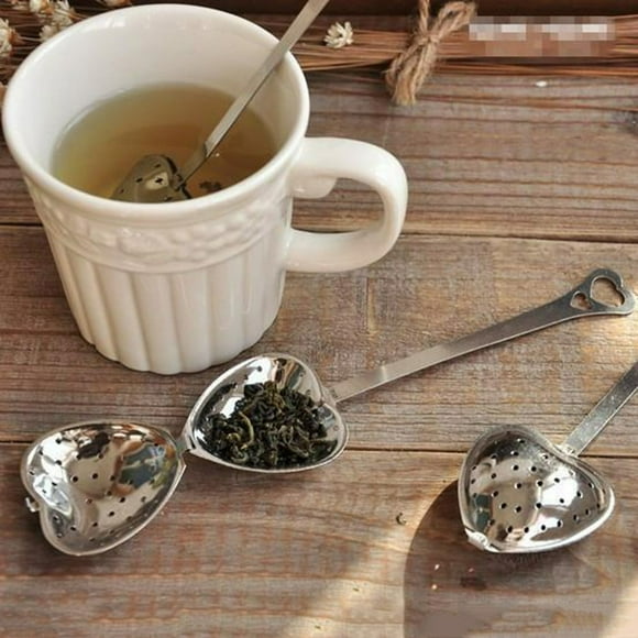 CNKOO Heart Shape Stainless Steel Tea Infuser Spoon Strainer Steeper Teapot Filter