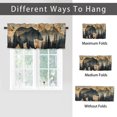 thumbnail image 6 of Black Bear Rod Pocket Thermal Insulated Curtain Valance Wildlife Rustic Wooden Plank Nature Forest Farmhouse Rod Pocket Valances for Bedroom Living Room Dining Room 54 by 18 in, 1 Panel, 6 of 6