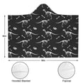 thumbnail image 3 of Wearable Blanket,Black Cartoon Dinosaurs Fossils Pattern Hooded Wearable Flannel Blanket for Adults & Teens,Winter Poncho Shawl Wrap Cape Cozy Anti-Pill,60"x80", 3 of 5