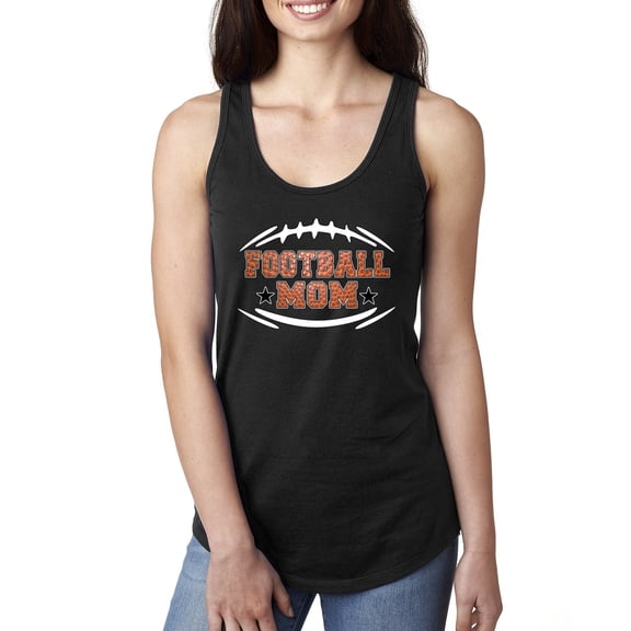 Wild Bobby, Football Mom, Sports, Women Racerback Tank Top, Black, Small