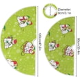 thumbnail image 3 of FMSHPON Snowman On Green BackgroundSnowflakes Xmas Christmas Tree Skirt Stand Mat for Holiday Party Decoration Indoor Outdoor 36 inches, 3 of 6