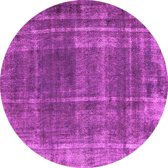 Ahgly Company Indoor Round Oriental Pink Industrial Area Rugs, 3' Round
