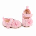 thumbnail image 4 of Yoyauz Baby Girl Mary Jane Shoes Anti Slip Rubber Sole Ballet Slippers Princess Dress Wedding Shoes Newborn Kids Shoes Toddler Shoes（0-12 Month）, 4 of 8