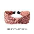 thumbnail image 4 of Qarigey Diadema con patrón Floral, bandas para el cabello con flores, diademas retorcidas ajustables, tocado de aro, accesorios para fiesta de boda para Accesorio para el cabello Rosa Qarigey AP010017-03B, 4 of 6