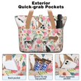 thumbnail image 2 of Tote Bag for Women - Chihuahua and Flower Florals Shoulder Bag - Large Utility Work Duffle Bag with Zipper Handbag for Travel, Work, Sprots, 2 of 5