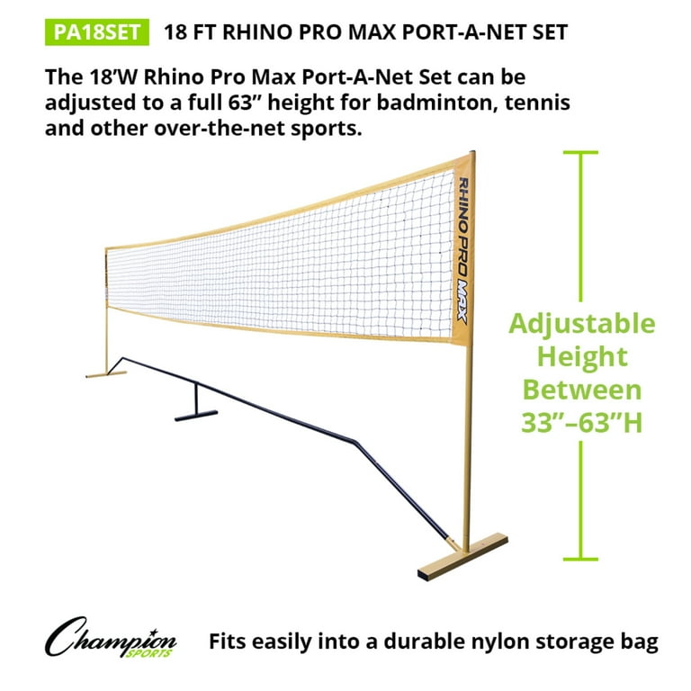 Champion Sports 18 ft. Rhino Port A Net Set