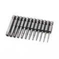 thumbnail image 1 of 14 Inch Hex Heads Drill Bit Set Steel Screwdriver Bits 50MM Long Compatible with Power Drills Impact Drivers, 1 of 5
