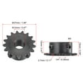 thumbnail image 2 of Uxcell Teeth Chain Sprocket Carbon Steel with Set Screw 12mm, 2 of 6