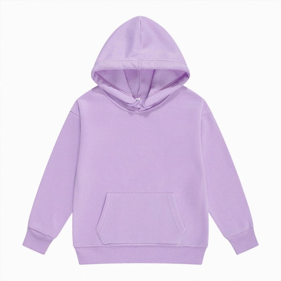 newwalpole Boys Girls Kids Sweat Pullover Hoodie Variety of Colors,Daily Wear(Light Purple,11-12 Years)