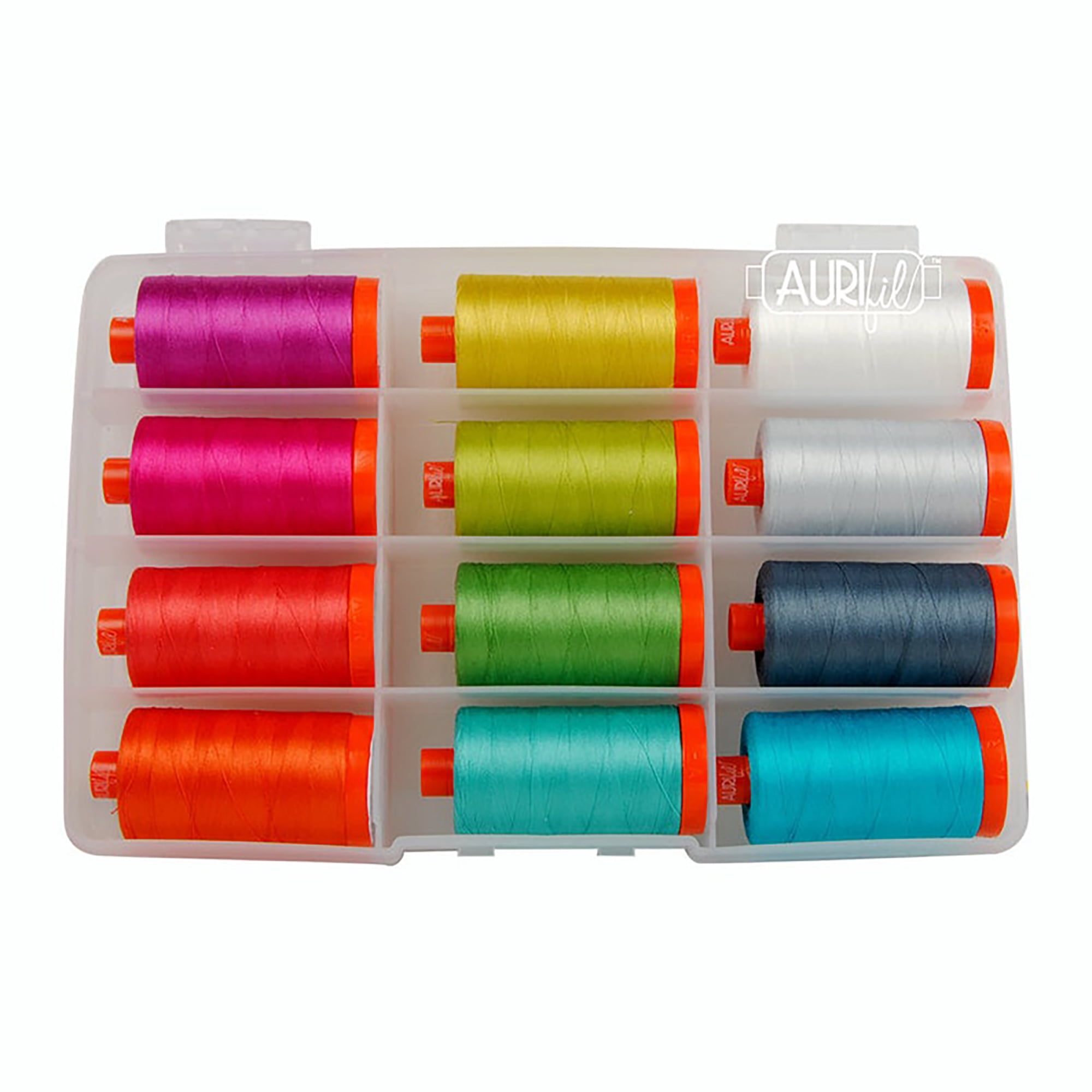 Aurifil Color Crush 50wt.Thread Collection, 12 Spools : Sewing Parts Online