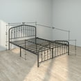 thumbnail image 2 of AMBEE21 Golden Gate Beds Washington Full Size Silver Iron Bed Frame with Headboard Footboard Wrought Iron Heavy Duty Metal Platform Foundation Farmhouse Victorian Style 800 lbs Capacity CastleBeds, 2 of 5