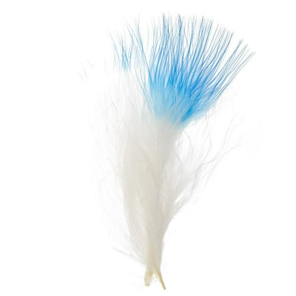 Marabou Feathers 4-6" 6g White with Turquoise Tip