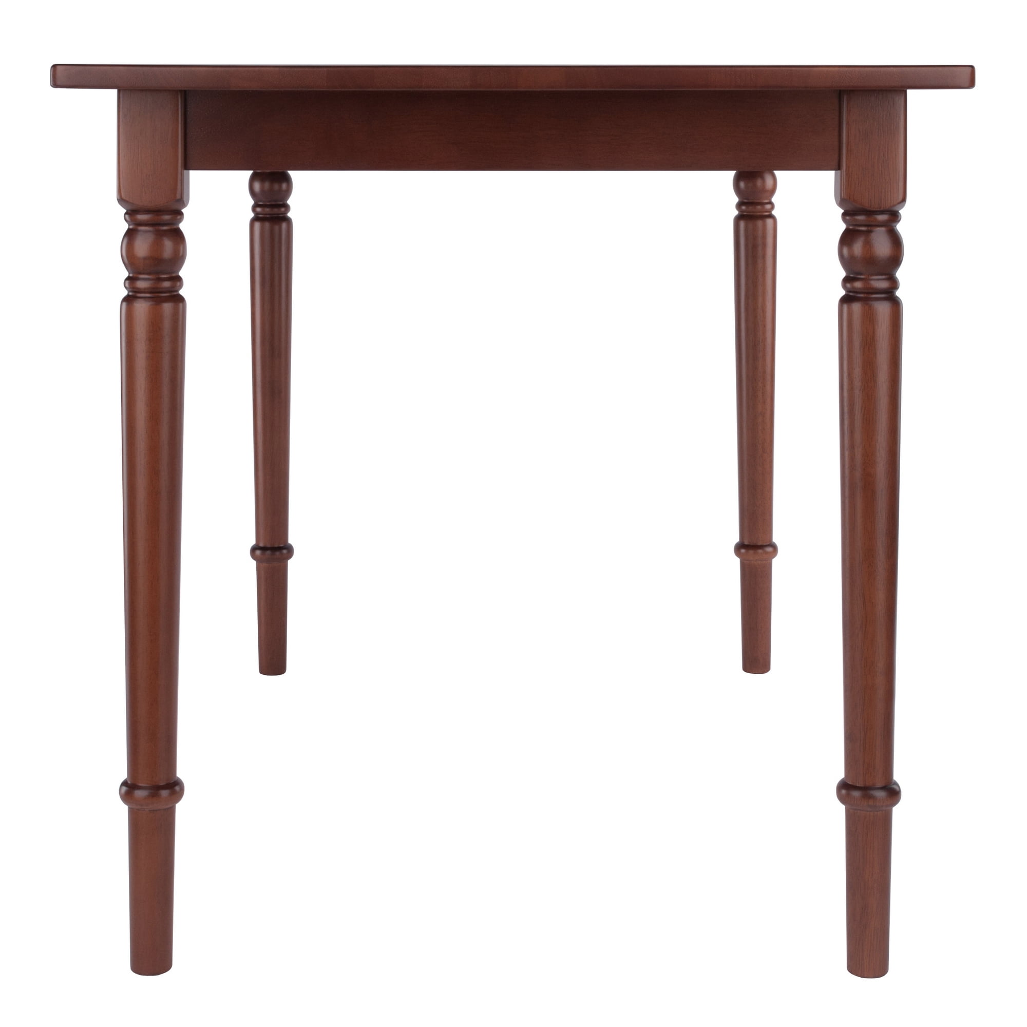 Contemporary Home Living Rectangle Dining Table with Turned Legs - 47.25" - Walnut Brown