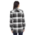 thumbnail image 3 of Burnside Ladies' Plaid Boyfriend Flannel Shirt - B5210, 3 of 4