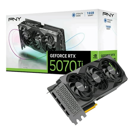 PNY VCG5070T16TFXPB1 NVIDIA GeForce RTX 5070 Ti Triple Fan Graphic Card - 16 GB GDDR7 - PCIe 5.0 x16 - 300 W - 256-Bit