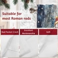 thumbnail image 7 of Winter Christmas Valances for Windows, 42 x 18in, Tree Snowman Snowflake Stars Rod Pocket Kitchen Valance Curtain Light Filtering Window Treatments for Living Room Bedroom, 1 Panel, 7 of 7