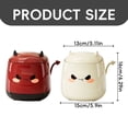 thumbnail image 3 of BinKFF Tabletop Trash Can with Lid, Mini Plastic Countertop Trash Can Wastebasket Rubbish Bin, Small Desktop Garbage Can for Bathroom Vanity, Bedroom, Office, Car, 3 of 8