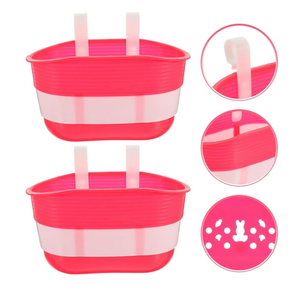 PBPBOX 2Pcs Bike Front Basket Pink Plastic with Appearance for Kids Bike