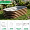 thumbnail image 5 of SnugNiture 4x2x1 ft Galvanized Raised Garden Bed – Outdoor Metal Planter Box for Vegetables, Herbs, and Flowers, Brown(Set of 2), 5 of 8