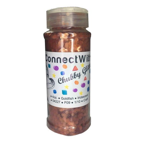 iConnectWith Glitter - Goldfish Orange, Chubby Iridescent Glitter