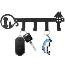 "TZGSONP Farmhouse Wall Mounted Key Holder with 4 Hooks, Decorative Rack for Entryway, Office, 10"" x 3.7"""