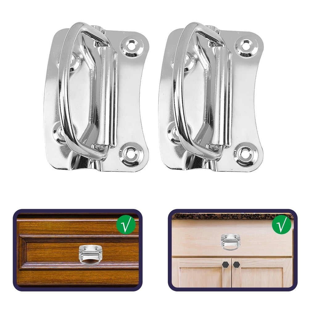 Amosfun Sturdy Pull Handle Plated Silver for Tool Box and Storage Cabinet 4Pcs