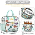 thumbnail image 5 of Colorful Dinosaurs Rainbow Pattern Womens Lunch Box for Work,Insulated Large Lunch Bag for Tween and Teen,Loncheras Para Mujer,Leakproof Adult Lunch Bag for Work,Beach,Travel,Picnic,Camping, 5 of 7