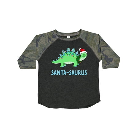 

Inktastic Santa-saurus Christmas Dinosaur with Hat Lights and Wreath Gift Toddler Boy or Toddler Girl T-Shirt