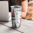 thumbnail image 4 of 20oz Tumblers White Christmas Gnome and Snowflake Pattern Stainless Steel Vacuum Insulated Double Wall Travel Tumbler Cups Mug with Lid and Straw,Cleaning Brush for Cold & Hot Drinks, 4 of 7