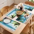 thumbnail image 5 of Coconut Tree Placemats Set&nbsp;of&nbsp;12 Beach Blue Sky Sea Summer Vacation Heat Insulation Washable Place Mats, Rustic Non-Slip Table Mats for Dining Table Party Kitchen Decor,13x19 Inch, 5 of 9
