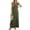 Army Green, variant on Women's Minimalist Pleated Shift Dress, Sleeveless Round Neck Casual Long Dress for Daily Style, Casual Parties